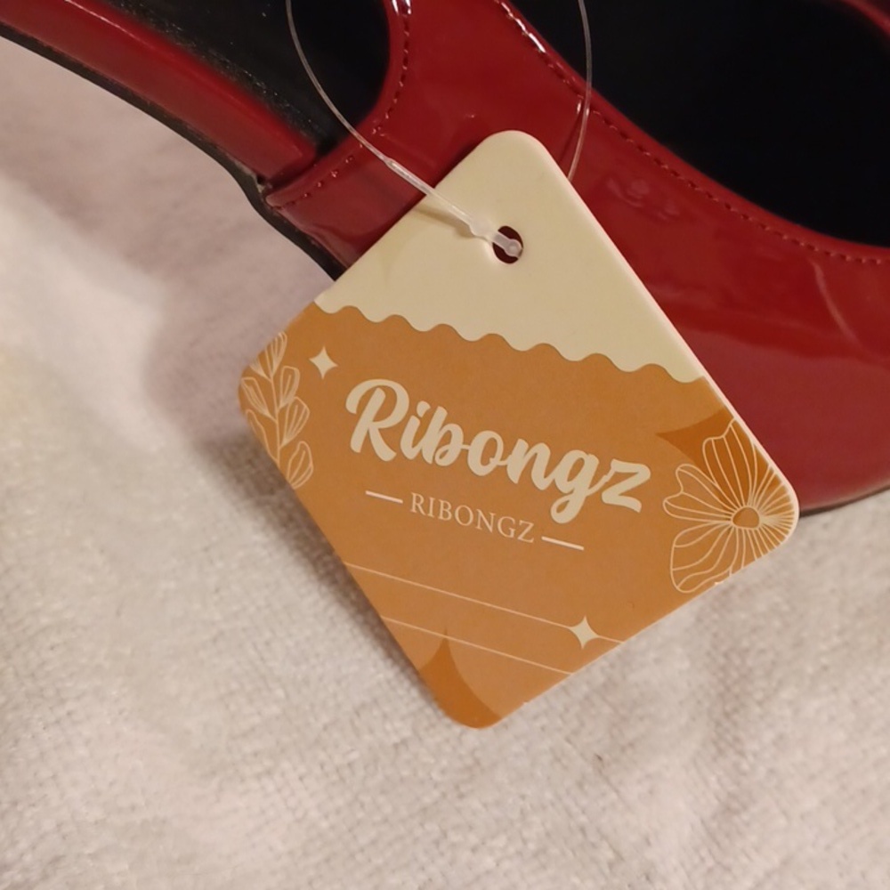Elegant Burgundy Slingback Heels Ribongz Size 8.5 - Picture 2 of 5